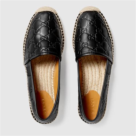 leather gucci espadrilles|Gucci leather platform espadrille.